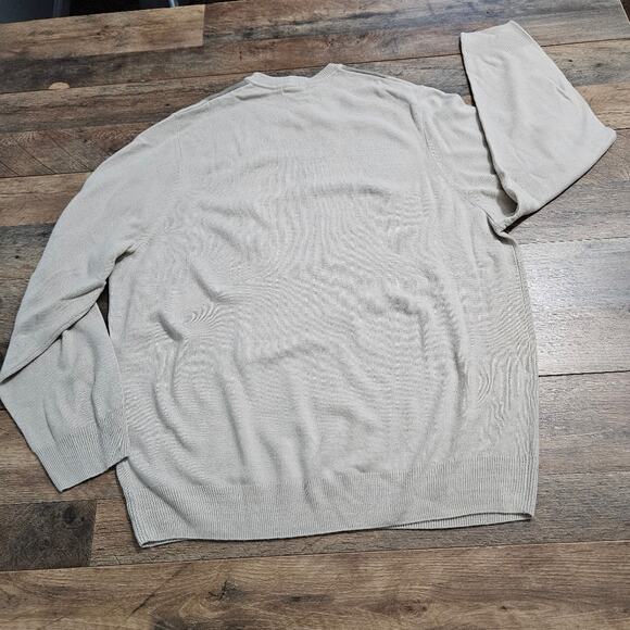 NEW Argyle Sweater Mens  Grandpacore Vanilla Neutral Knit XXL by Dockers Preppy - Picture 10 of 14